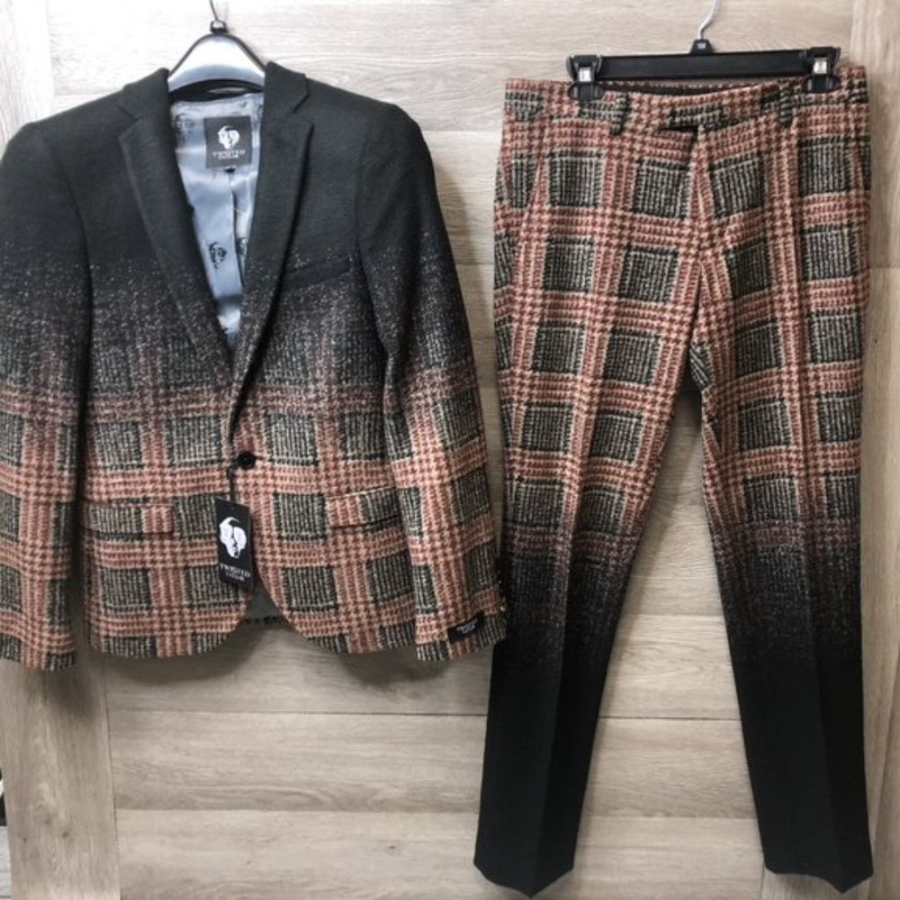 Twisted Tailor 38R Jacket 30R Pants Tweed Suit Set